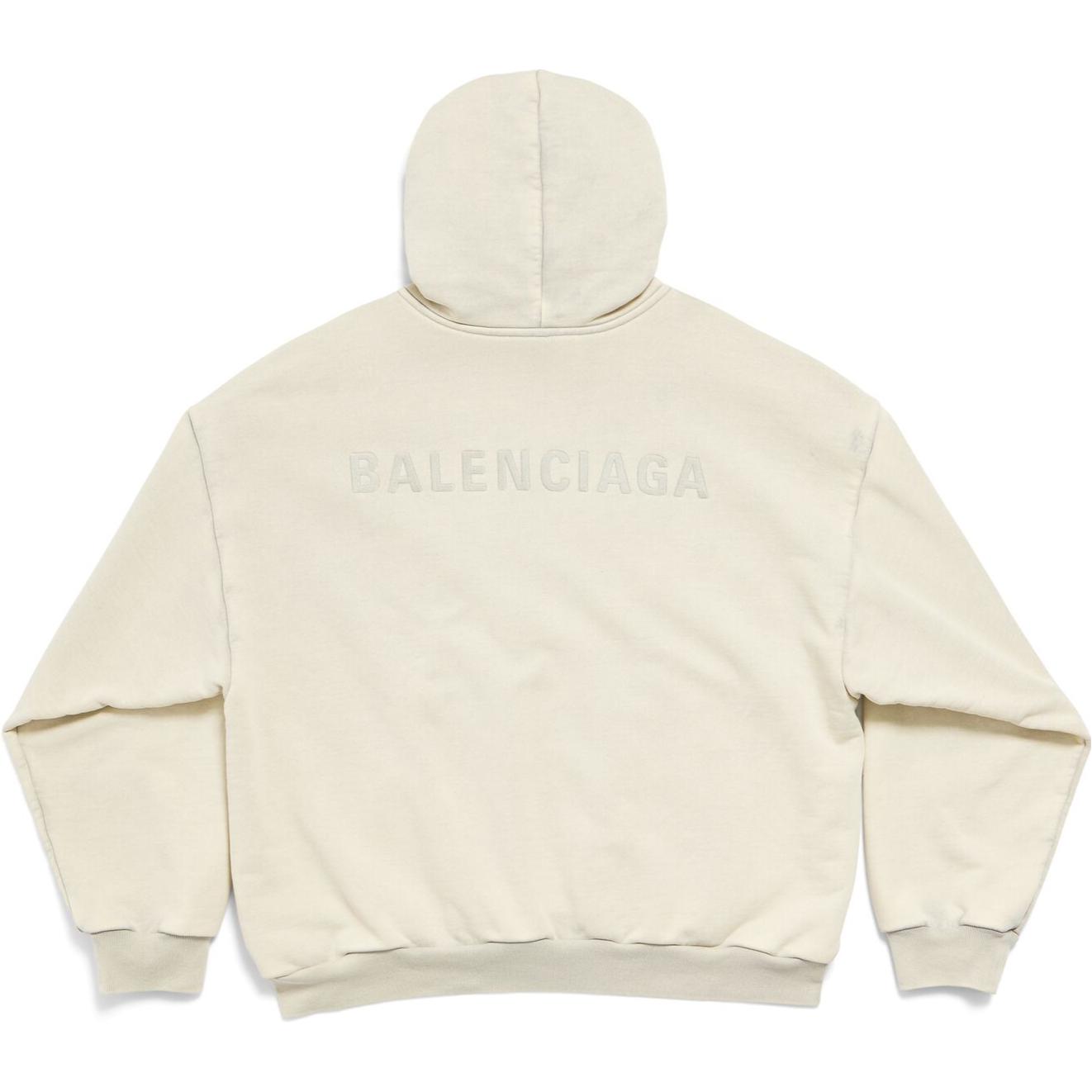 Lookbook Balenciaga FW24  Logo Hoodie Light Grey Regular Fit. 767877TRVJ39755
