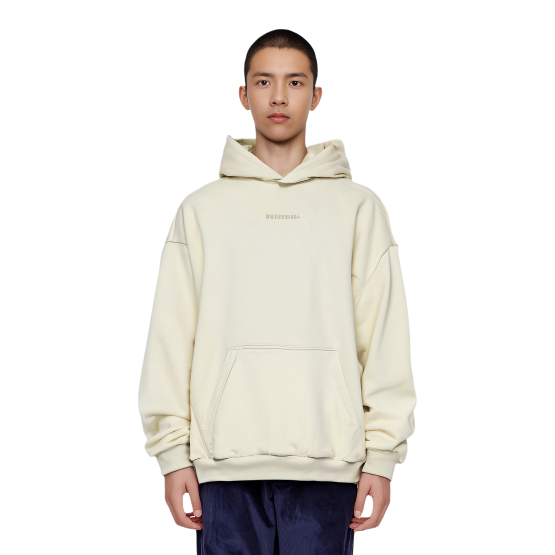 Purchase Balenciaga FW24  Logo Hoodie Light Grey Regular Fit. 767877TRVJ39755