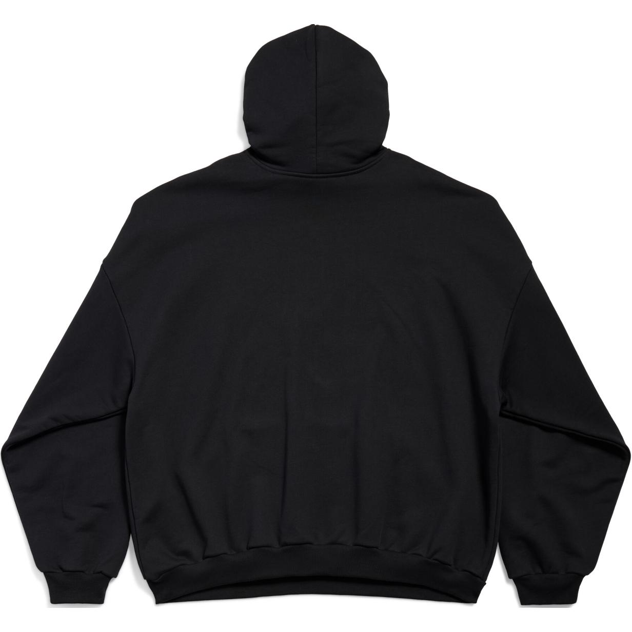 Lookbook 巴黎世家 FW24 字母印花黑色连帽衫 男女同款宽松版型. 803265TRVL41000