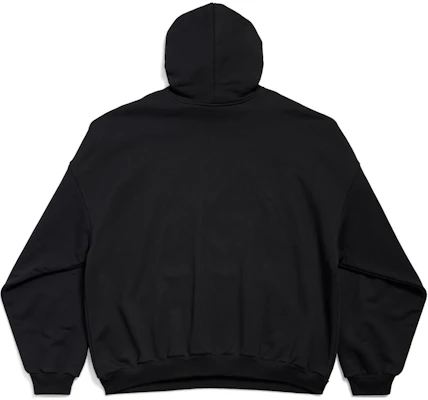 巴黎世家 FW24 字母印花黑色连帽衫 男女同款宽松版型. 803265TRVL41000 Lookbook 巴黎世家 FW24 字母印花黑色连帽衫 男女同款宽松版型. 803265TRVL41000