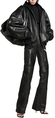 Balenciaga FW24 Black Leather Zip-Up Hoodie Jacket Unisex Loose Fit. 790311TQS141000 Shop Balenciaga FW24 Black Leather Zip-Up Hoodie Jacket Unisex Loose Fit. 790311TQS141000