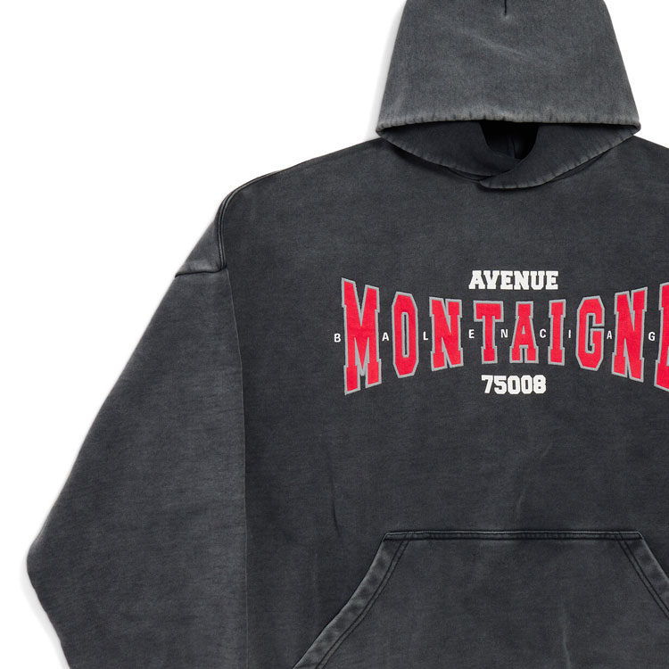 Balenciaga FW24 Black Letter Print Hoodie Unisex Oversized Casual Long Sleeve 803265TRVN21048 圖 4