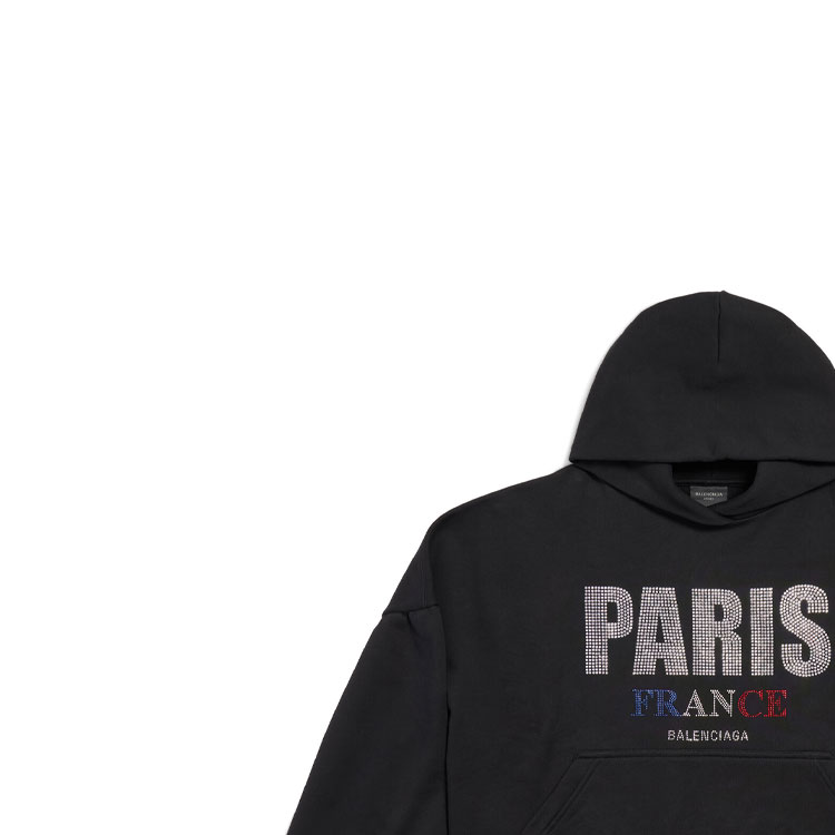 Balenciaga FW24 Black Letter Print Hoodie Unisex Oversized Fit, Short Style. 818433TRVL41000 圖 4