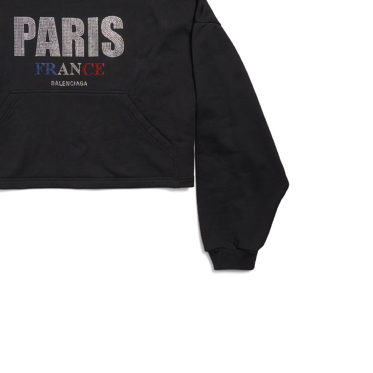 Balenciaga FW24 Black Letter Print Hoodie Unisex Oversized Fit, Short Style. 818433TRVL41000 圖 5