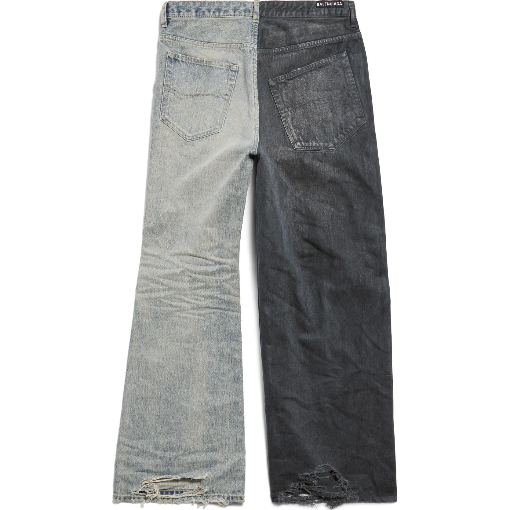 Lookbook Balenciaga FW24 Jeans Potongan Lurus Unisex Denim Biru Longgar. 793766TQW722632