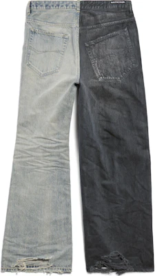 Balenciaga FW24 Jeans Potongan Lurus Unisex Denim Biru Longgar. 793766TQW722632 Lookbook Balenciaga FW24 Jeans Potongan Lurus Unisex Denim Biru Longgar. 793766TQW722632