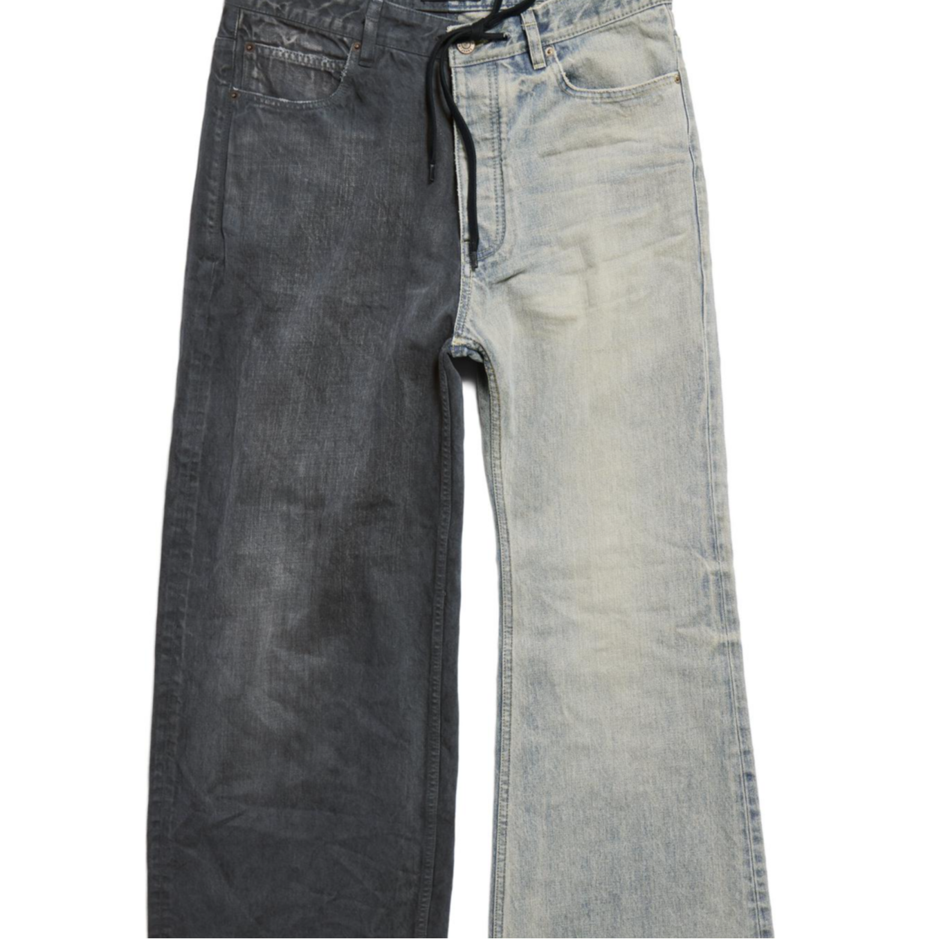 Shop Balenciaga FW24 Jeans Potongan Lurus Unisex Denim Biru Longgar. 793766TQW722632