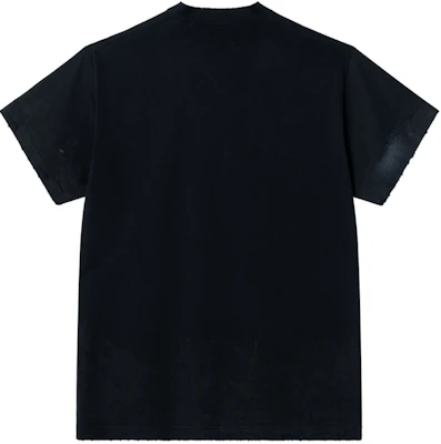 Balenciaga FW24 Faded Logo Print Oversized T-Shirt Blue Gray Casual Tee 787349TQVU41083 Lookbook Balenciaga FW24 Faded Logo Print Oversized T-Shirt Blue Gray Casual Tee 787349TQVU41083
