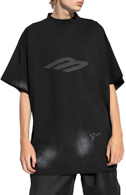 Balenciaga FW24 Faded Logo Print Oversized T-Shirt Blue Gray Casual Tee 787349TQVU41083 Shop Balenciaga FW24 Faded Logo Print Oversized T-Shirt Blue Gray Casual Tee 787349TQVU41083