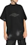 Shop Balenciaga FW24 Faded Logo Print Oversized T-Shirt Blue Gray Casual Tee 787349TQVU41083