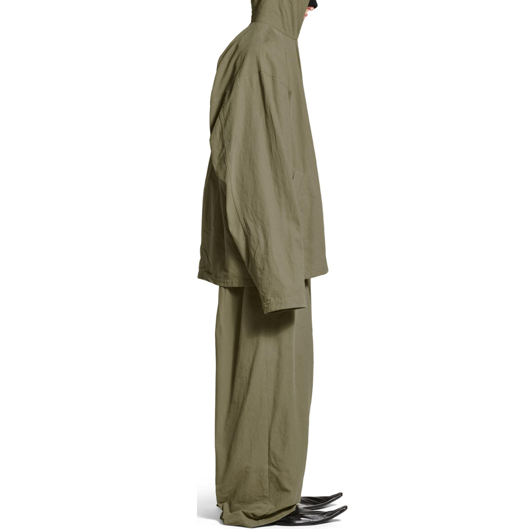 Details for Balenciaga FW24 Hoodie Hijau Zip-Up Unisex Oversized Fit. 808823TRP103420