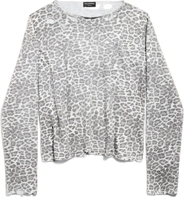 Balenciaga FW24 Suéter Unisex de Punto Gris Estampado Leopardo. 793653T33322135 Order Balenciaga FW24 Suéter Unisex de Punto Gris Estampado Leopardo. 793653T33322135