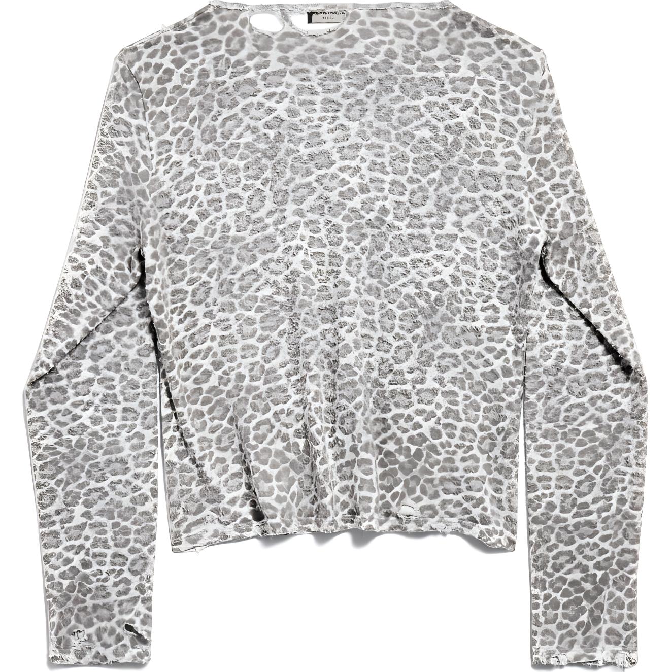 Balenciaga FW24 Grey Leopard Print Knit Pullover Crewneck Unisex Sweater. 793653T33322135 圖 3