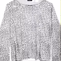 Shop Balenciaga FW24 Grey Leopard Print Knit Pullover Crewneck Unisex Sweater. 793653T33322135