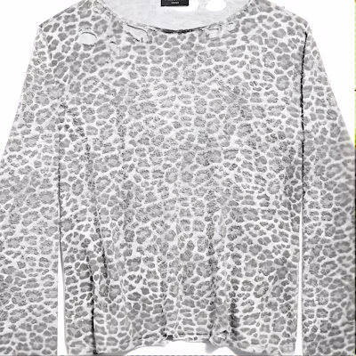 Balenciaga FW24 Suéter Unisex de Punto Gris Estampado Leopardo. 793653T33322135 Shop Balenciaga FW24 Suéter Unisex de Punto Gris Estampado Leopardo. 793653T33322135