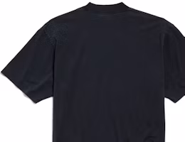 Details for Balenciaga FW24 心形標誌印花黑色中性休閒圓領T恤. 764235TRVU91041
