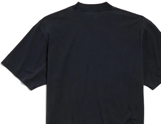 Balenciaga FW24 Heart Logo Print Black Unisex Casual Crewneck T-Shirt. 764235TRVU91041 Details for Balenciaga FW24 Heart Logo Print Black Unisex Casual Crewneck T-Shirt. 764235TRVU91041