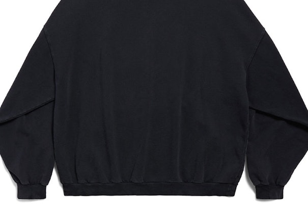 Balenciaga FW24 Hoodie Unisex Hitam Motif Letter Heart Longgar. 803265TRVM61041 Purchase Balenciaga FW24 Hoodie Unisex Hitam Motif Letter Heart Longgar. 803265TRVM61041