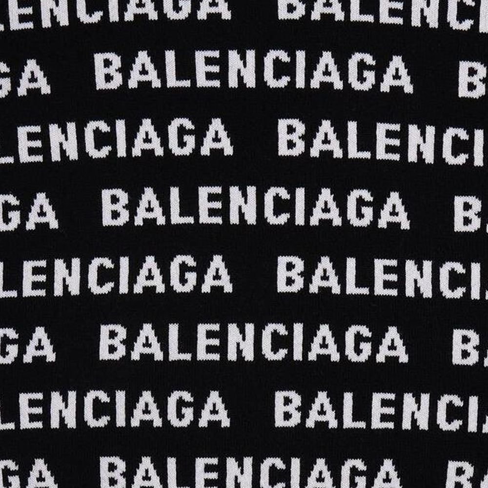 Details for Balenciaga FW24 Letter Logo Knit Pullover Sweater Black 761596T16731070