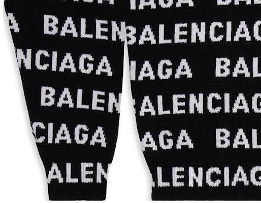 Balenciaga FW24 Letter Logo Knit Pullover Sweater Black 761596T16731070 Sizing Balenciaga FW24 Letter Logo Knit Pullover Sweater Black 761596T16731070