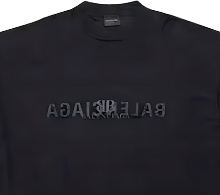 巴黎世家FW24字母印花黑色宽松版男款圆领T恤. 787358TQVJ41750 Purchase 巴黎世家FW24字母印花黑色宽松版男款圆领T恤. 787358TQVJ41750