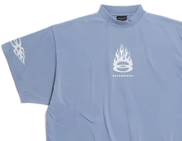 Purchase Balenciaga FW24 Letter Print Crewneck T-Shirt Regular Fit Men’s Light Blue. 787349TQVW74164