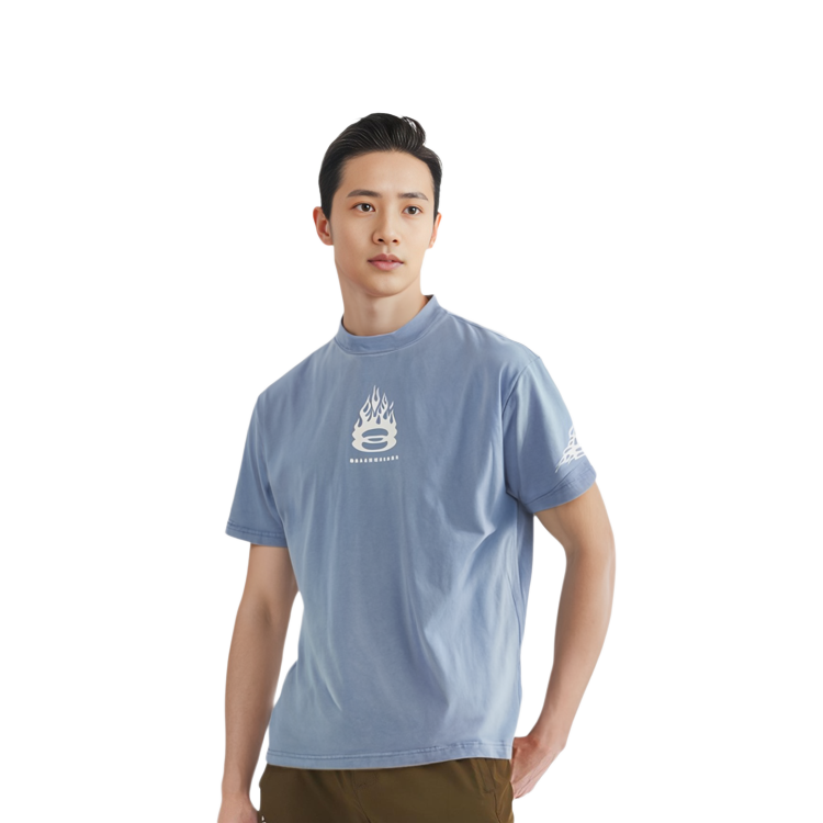 Sizing Balenciaga FW24 Letter Print Crewneck T-Shirt Regular Fit Men’s Light Blue. 787349TQVW74164