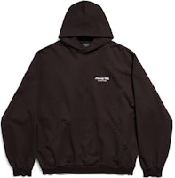 Balenciaga FW24 Letter Print Hoodie Oversized Unisex Black Pullover. 739024TQVS79034 Balenciaga FW24 Letter Print Hoodie Oversized Unisex Black Pullover. 739024TQVS79034