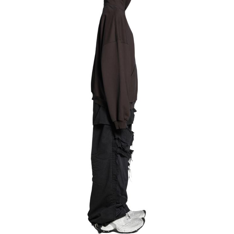 Details for Balenciaga FW24 Hoodie Oversized Unisex Hitam dengan Motif Huruf. 739024TQVS79034