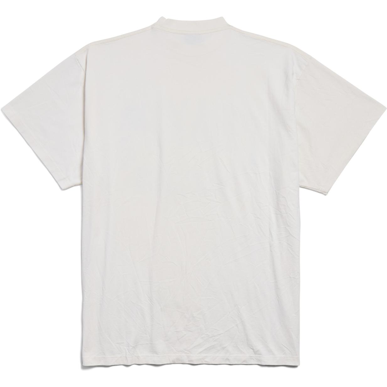 Lookbook 巴黎世家FW24字母印花白色宽松男女同款T恤 787349TRVN19016