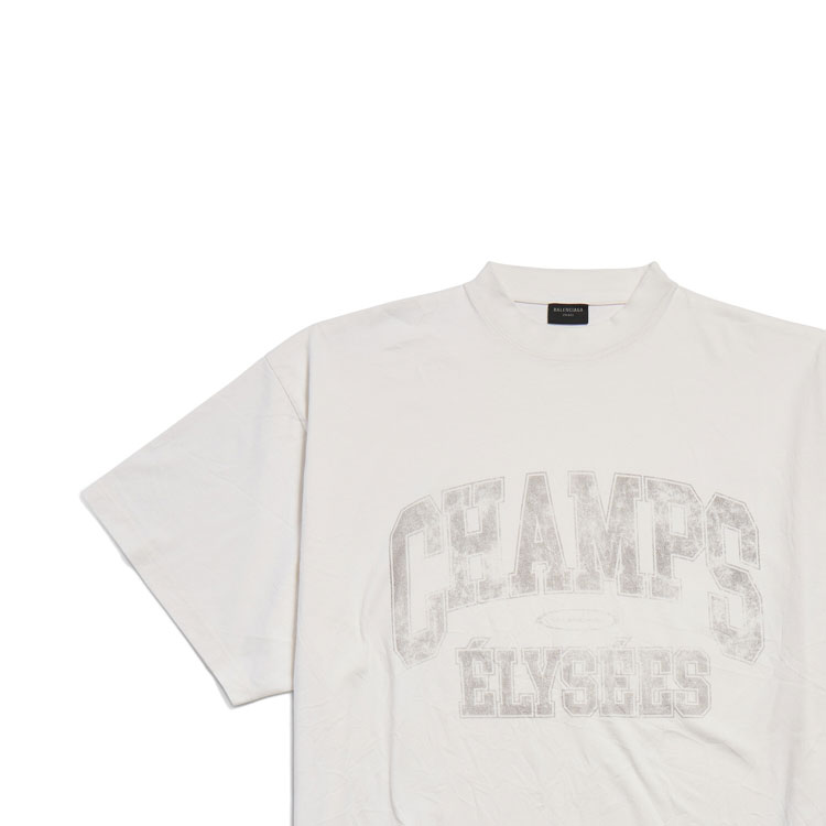 Shop 巴黎世家FW24字母印花白色宽松男女同款T恤 787349TRVN19016