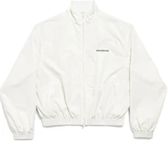 Balenciaga FW24 Letter Print Zip-Up High-Neck Jacket Unisex White 790745TPQ389000 Balenciaga FW24 Letter Print Zip-Up High-Neck Jacket Unisex White 790745TPQ389000