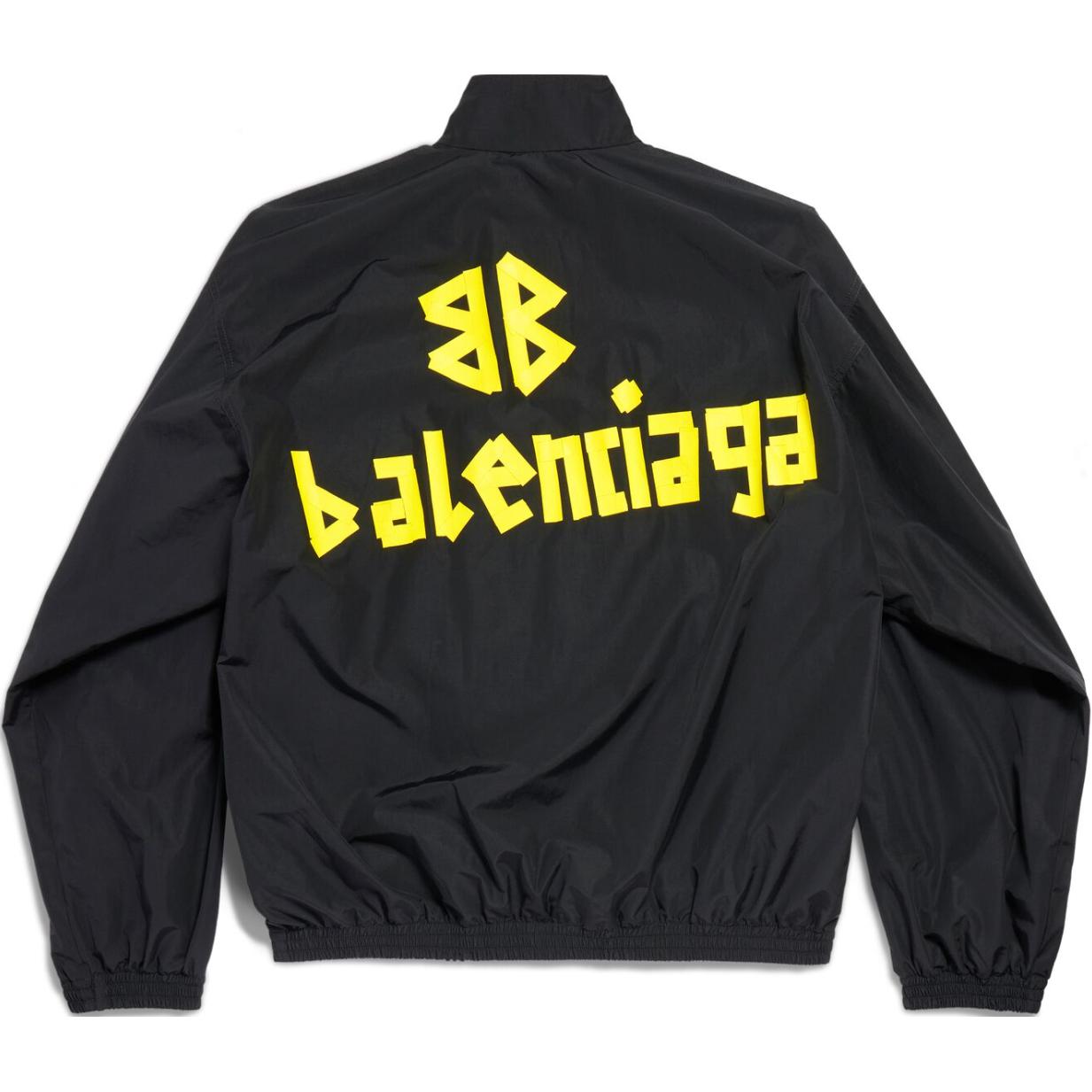 Balenciaga FW24 Letter Print Zip High-Neck Jacket Unisex Black Regular Fit. 794465TPQ381000 圖 3