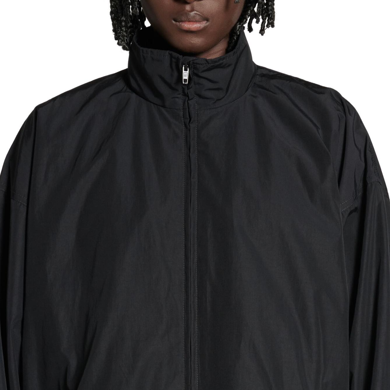 Balenciaga FW24 Letter Print Zip High-Neck Jacket Unisex Black Regular Fit. 794465TPQ381000 圖 7
