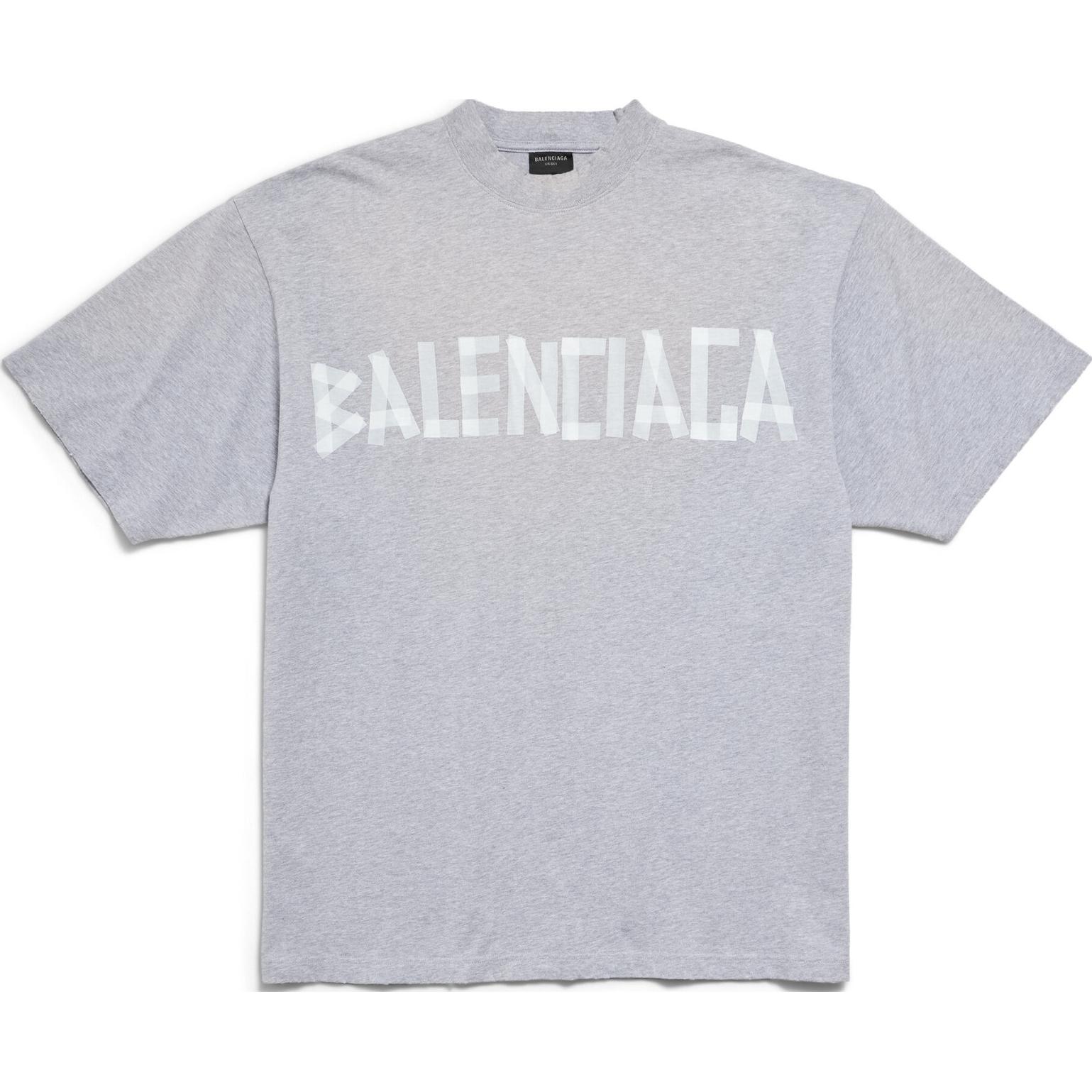 Order Balenciaga FW24 Camiseta Unisex Gris con Logo Impreso Crewneck. 739784TRVK11300