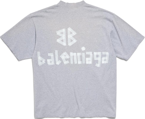 Balenciaga FW24 Camiseta Unisex Gris con Logo Impreso Crewneck. 739784TRVK11300 Lookbook Balenciaga FW24 Camiseta Unisex Gris con Logo Impreso Crewneck. 739784TRVK11300