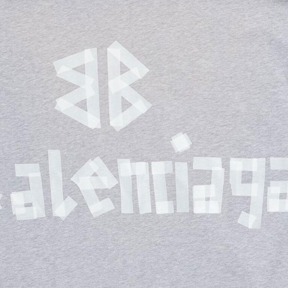 Purchase Balenciaga FW24 Camiseta Unisex Gris con Logo Impreso Crewneck. 739784TRVK11300