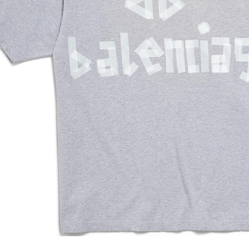 Details for Balenciaga FW24 Camiseta Unisex Gris con Logo Impreso Crewneck. 739784TRVK11300