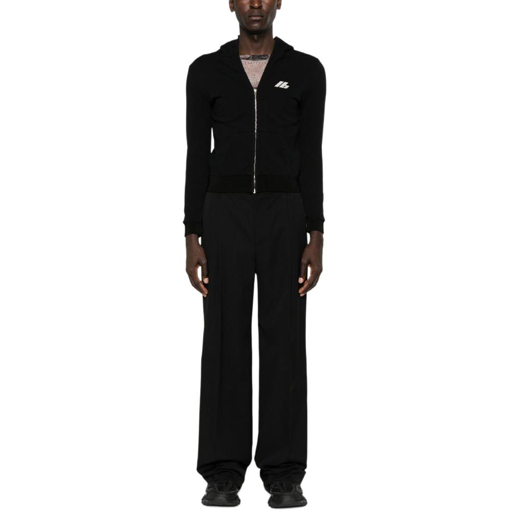 Balenciaga FW24 Logo Print Hoodie Unisex Black Regular Fit Casual Wear. 788243TQVV11000 圖 3