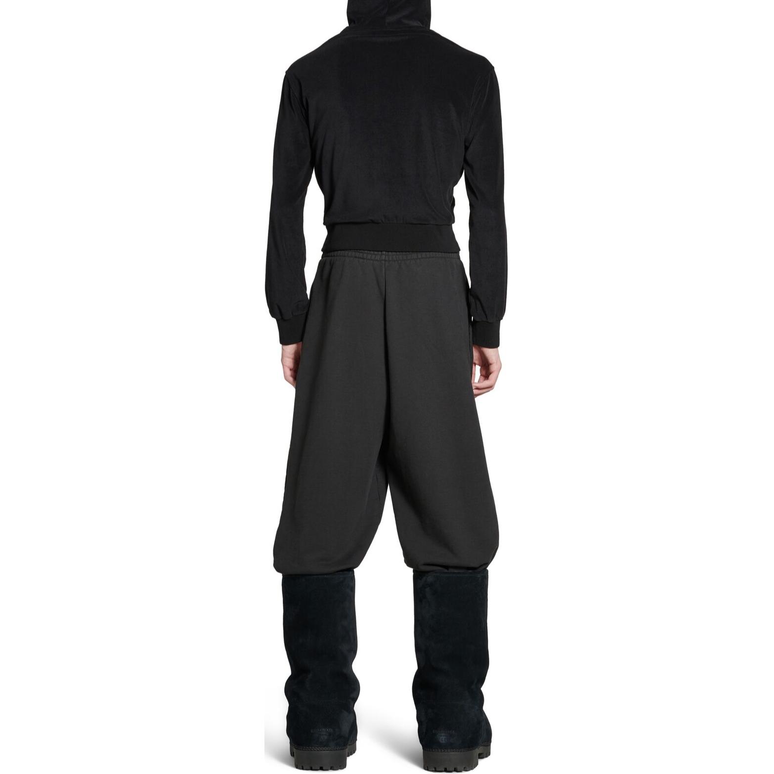 Purchase 巴黎世家FW24標誌印花針織休閒褲男女款黑色寬鬆版長褲 787357TQVT81083