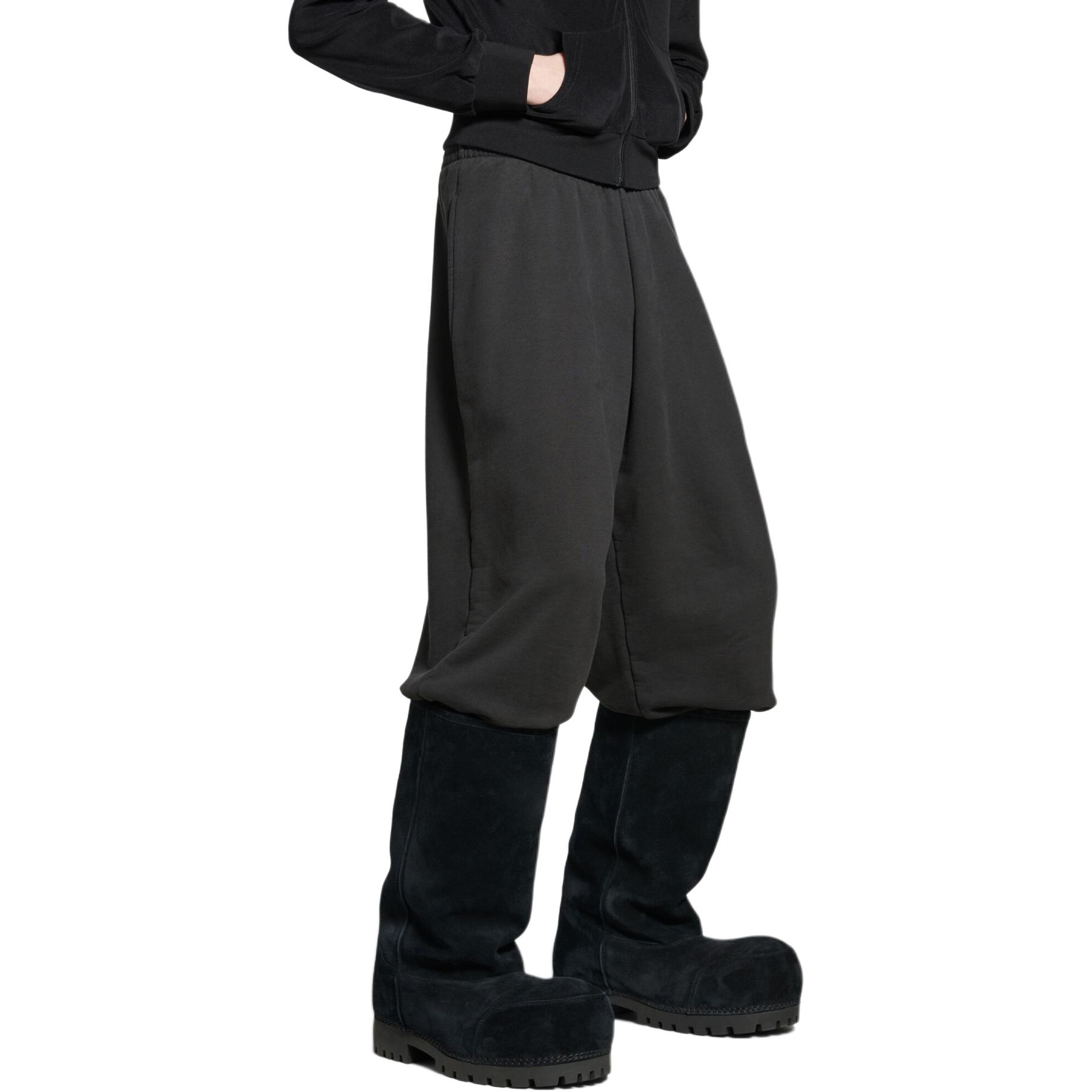 Details for 巴黎世家FW24標誌印花針織休閒褲男女款黑色寬鬆版長褲 787357TQVT81083