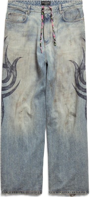 Balenciaga FW24 Jeans Vaqueros Sueltos Unisex Azul con Logo Impreso. 809360TRW775760 Buy Balenciaga FW24 Jeans Vaqueros Sueltos Unisex Azul con Logo Impreso. 809360TRW775760