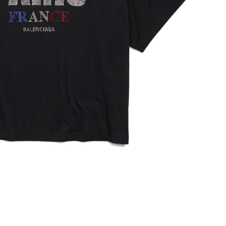 Balenciaga FW24 Logo Print Loose Fit Unisex Black T-Shirt. 818431TRVL51000 圖 5