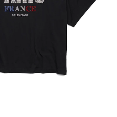 巴黎世家 FW24 寬鬆版男女款黑色Logo印花T恤. 818431TRVL51000 Purchase 巴黎世家 FW24 寬鬆版男女款黑色Logo印花T恤. 818431TRVL51000