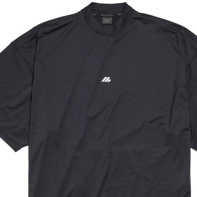 Balenciaga FW24 Logo Print Oversized Black T-Shirt Unisex Crewneck Tee 7932884E3B31081 圖 4