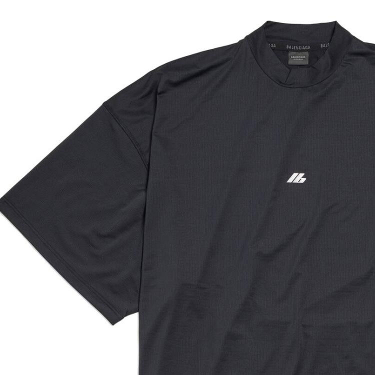 Balenciaga FW24 Logo Print Oversized Black T-Shirt Unisex Crewneck Tee 7932884E3B31081 圖 5