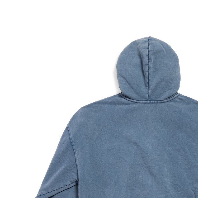 Balenciaga FW24 Logo Print Zip Hoodie Unisex Regular Fit Faded Blue. 803264TRVL99340 圖 6