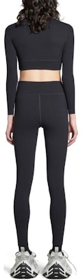 Balenciaga FW24 Mid-Waist Logo Slim Fit Casual Leggings Unisex - Black 7932944E2B91081 Shop Balenciaga FW24 Mid-Waist Logo Slim Fit Casual Leggings Unisex - Black 7932944E2B91081