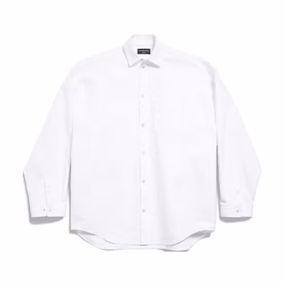 Balenciaga FW24 Oversized White Long-Sleeve Shirt Unisex 794462TQM309140