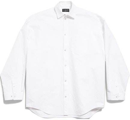 발렌시아가 FW24 오버사이즈 화이트 긴팔 셔츠 유니섹스 794462TQM309140 Order 발렌시아가 FW24 오버사이즈 화이트 긴팔 셔츠 유니섹스 794462TQM309140